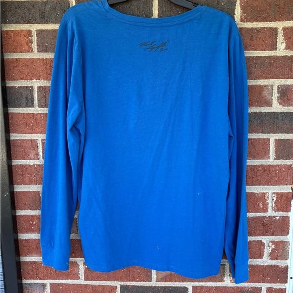 Karl Lagerfeld Blue Long Sleeve Shirt with Sunglasses Graphic size L t shirt - Picture 5 of 6